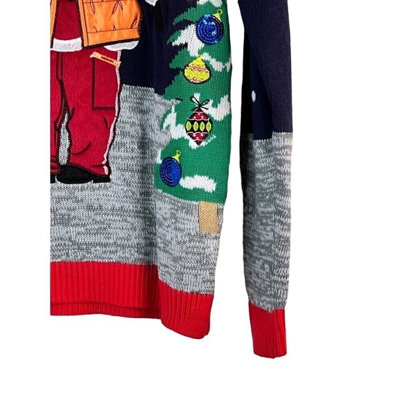 Jolly Sweaters 3D Santa Dressed for Winter Christmas Ugly Sweater Adult Small - Picture 2 of 7